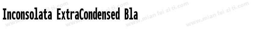 Inconsolata ExtraCondensed Black字体转换